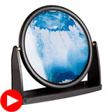Round Blue Sand Art