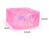Squishy Sensory Ice Cube Squeeze Toy 5.5x4x3.5cm