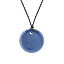 Button Chew Pendant - Navy