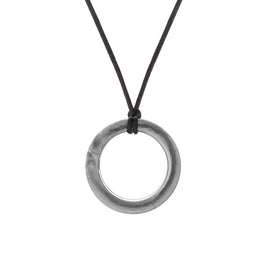 Realm Ring Pendant Sensory Chew - Silver