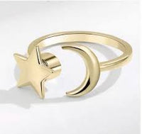 Fidget Ring, Moon and Stars