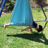 Medium Teal Nylon Wrap Swing with Medium Swing Set Stand