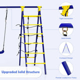 5-in-1 Outdoor Kids Swing Set with Metal Frame