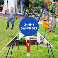 3-in-1 Outdoor Swing Set