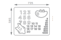 SENSORY PANEL NUMBERS, Play Panel - commercial grade