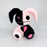 Goth Voodoo Pink and Black Bunny Plush