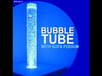 Sensory Bundle 150S – 1.5m Bubble Tube Column Water Feature with Sofa Podium and Wall Bracket