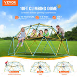 3m Geometric Dome Climber with Hammock and Swing, for Kids 3 to 10 Years Old