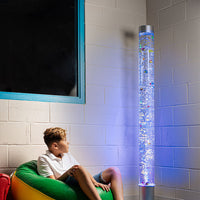 Sensory Bundle 150FS -Bubble Tube 150cm tall with Fibre Optic, Sofa Podium and Wall Bracket