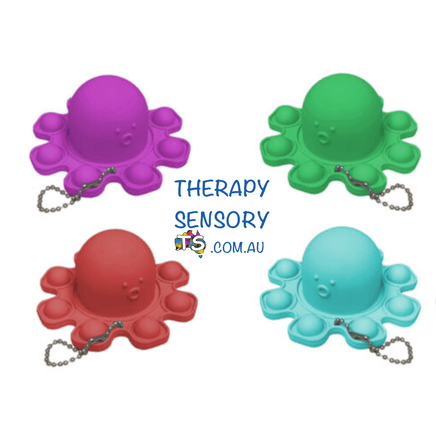 Pop Bubble Octopus from TherapySensory.com.au displays a red, purple, green and blue octopus that can turn inside out.