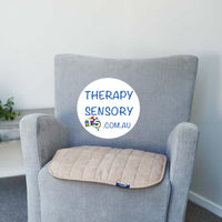 Waterproof Chair pad from TherapySensory.com.au suitable for a single armchair and waterproof so help stop staining on furniture. In Beige colour.