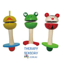 Animal Handbell from TherapySensory.com.au displays a chicken frog and Beatle handbell.