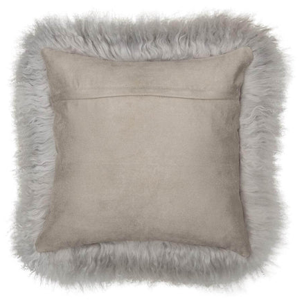 Mongolian Sheepskin Cushion- Grey