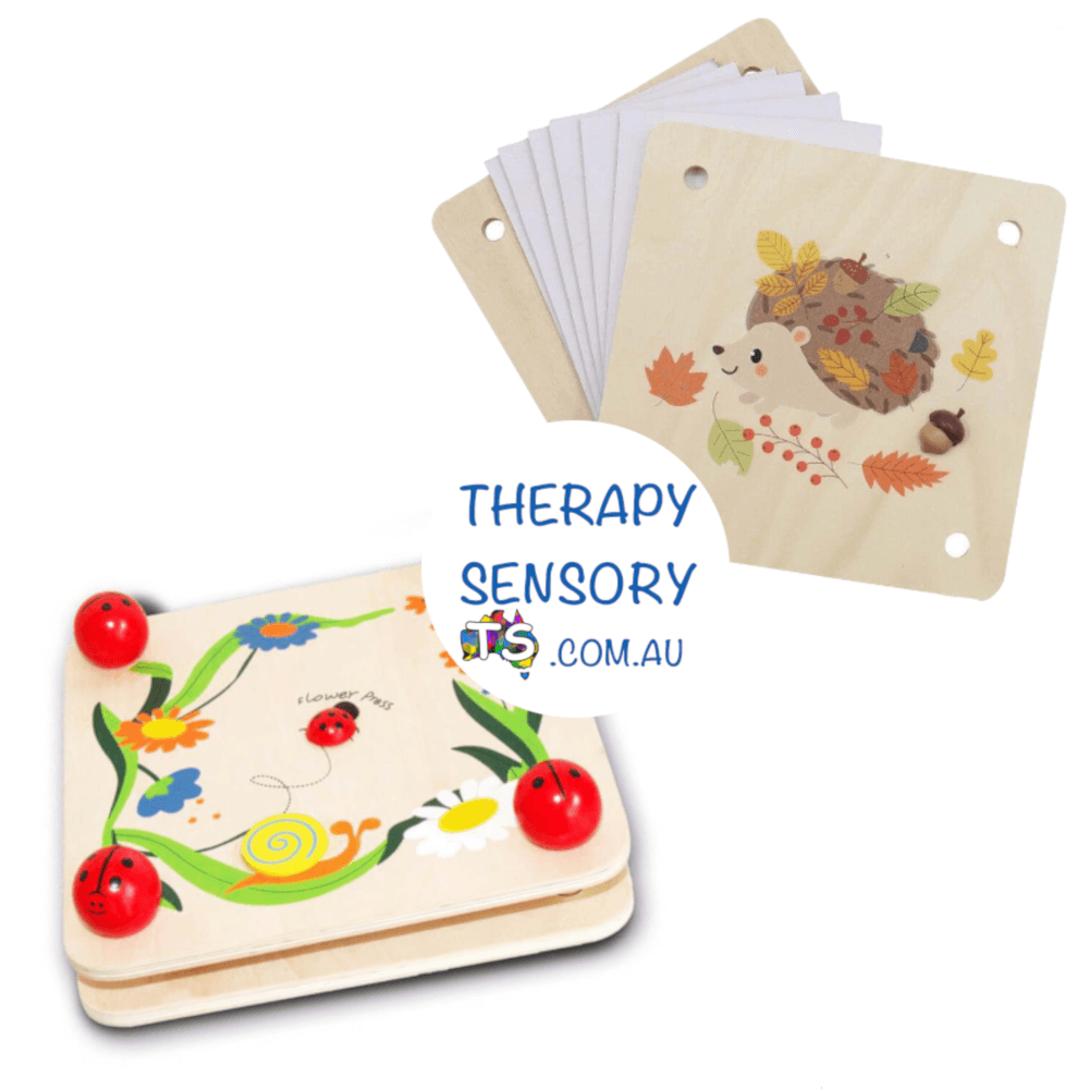 Flower press from TherapySensory.com.au displays both ladybug and echidna versions of the flower press.