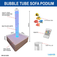 Bubble Tube Column Water Feature 1.5 cm, with Sofa Podium