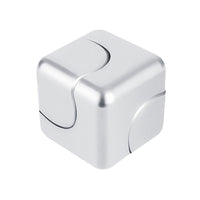Metal Spinning Cube Fidget, Oil Slick, Black or Silver