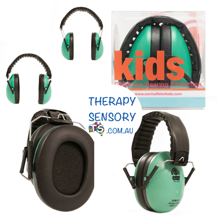 EMS for kids earphones from TherapySensory.com.au in green.