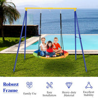 EXTRA LARGE A-FRAME STEEL SWING STAND WITH GROUND STAKES