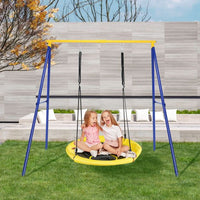 EXTRA LARGE A-FRAME STEEL SWING STAND WITH GROUND STAKES
