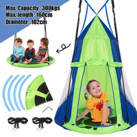 2 IN 1 KIDS HANGING TREE TENT SWING